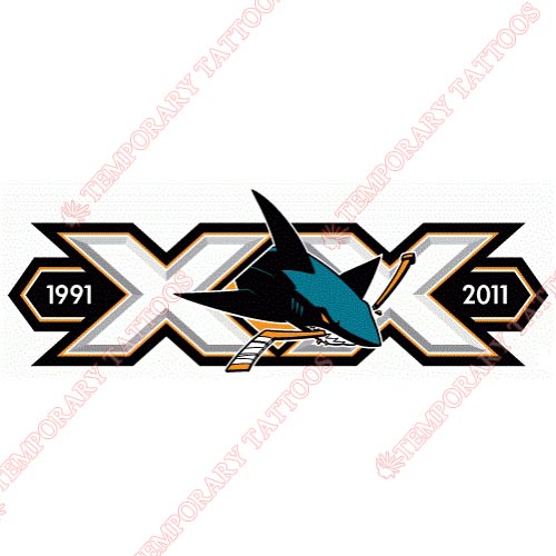 San Jose Sharks Customize Temporary Tattoos Stickers NO.318